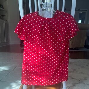 Red Polka Dot Women's top - small